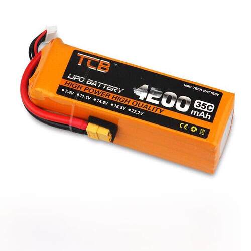 TCB航模锂电池6S4200mAh35C3S/4500MAH攀爬车60C无人机RC模型车用