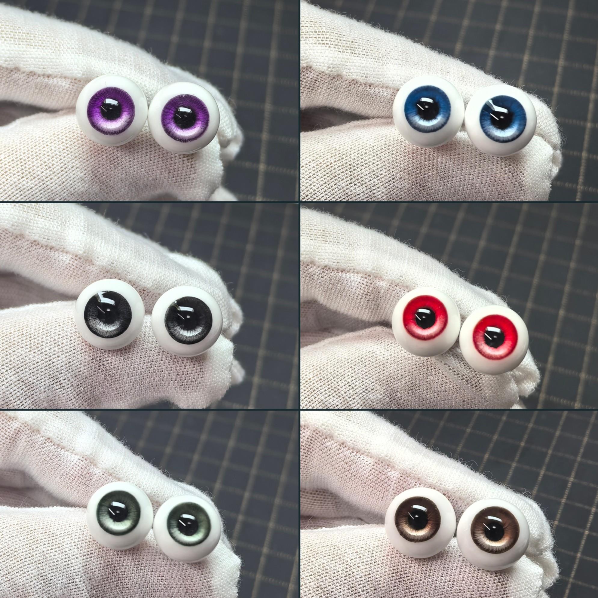 BJD眼珠真人风石膏眼耐黄手刻眼纹3分4分6分8分可定制bjd娃娃眼珠