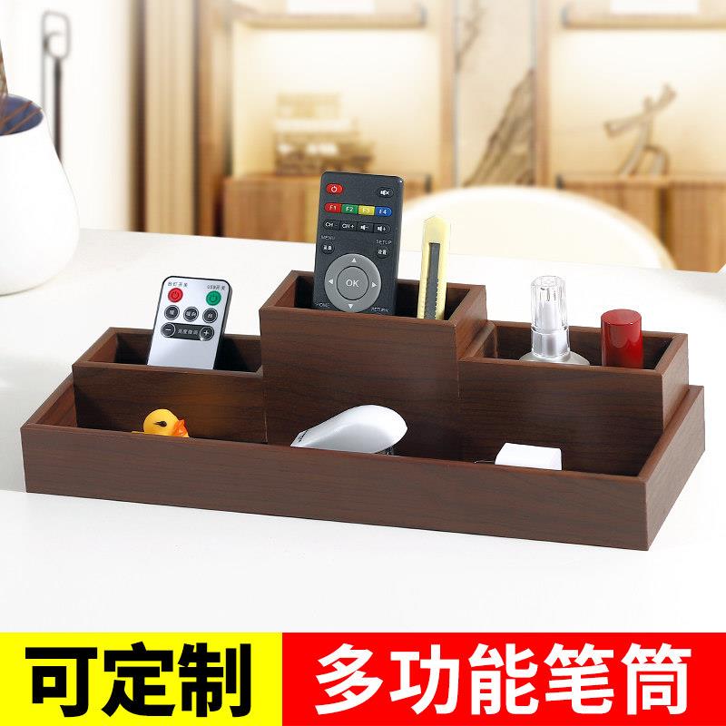 木质可拼装学生文具组合笔桶收纳盒 多功能笔筒办公室桌面摆件