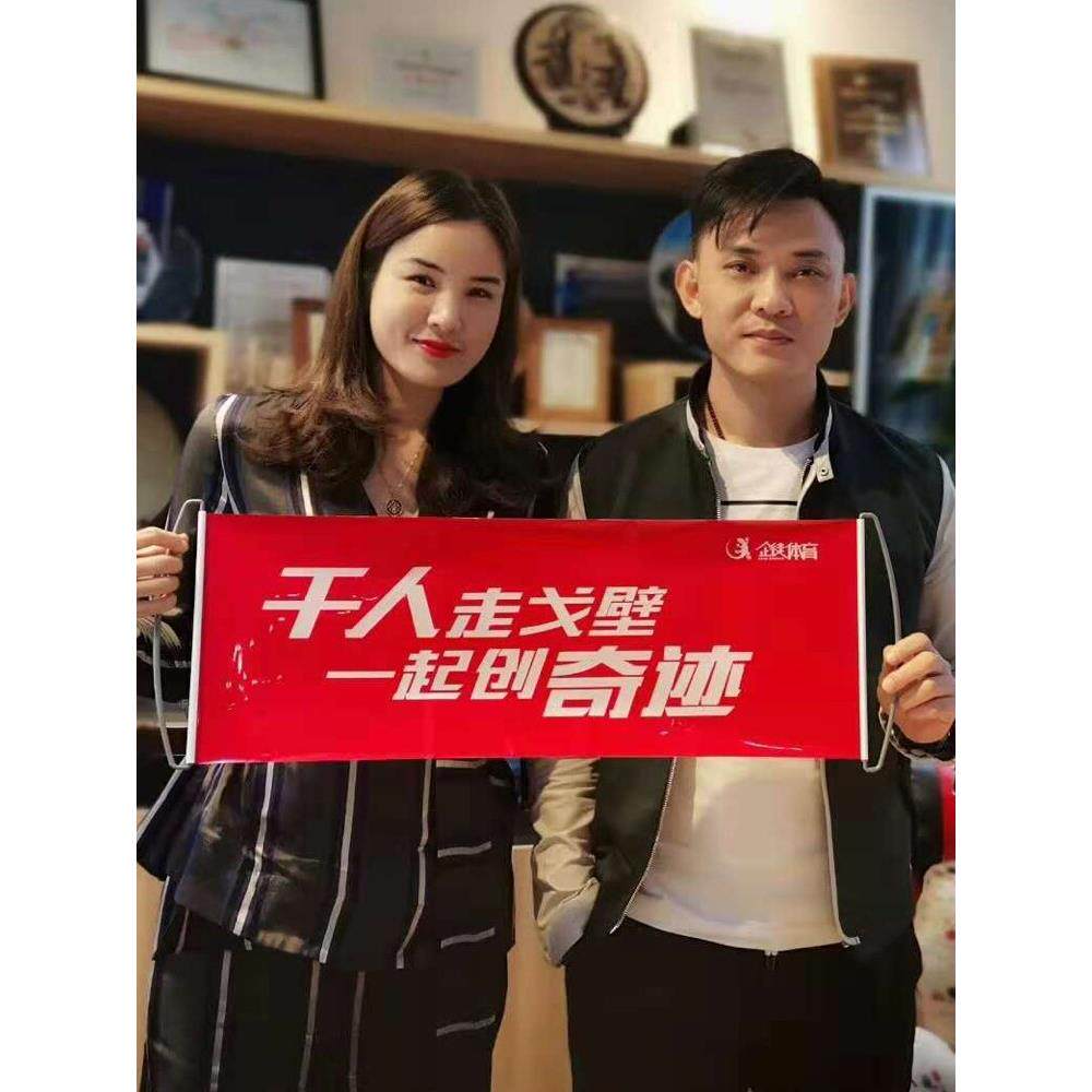 小彩旗可伸缩手拉旗自动彩色旗条幅手拉横幅拉拉旗广告助威旗定制
