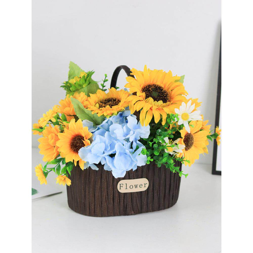 假花仿真花摆设绢花塑料花束拍照道具客厅家居装饰花艺摆件向日葵