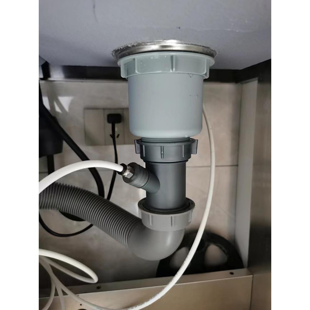 厨房洗菜盆下水管配件前置水槽小厨宝净水器洗碗机排水管三通接头