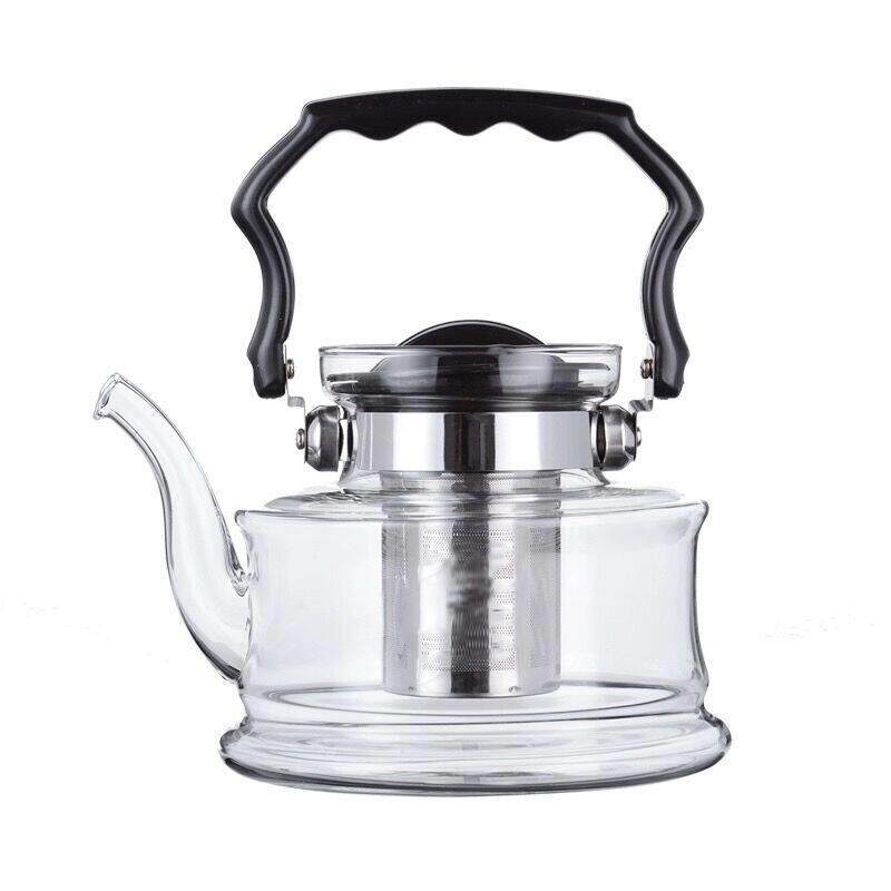 雅风提梁直火壶长嘴玻璃煮泡茶壶耐热茶具加热大容量 可明火加热