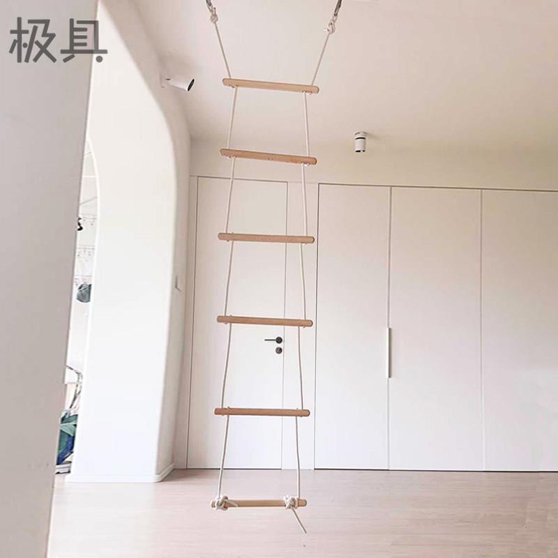 儿童室内攀爬云梯架悬挂吊环 小孩子绳梯220cm软梯子运动感统训练