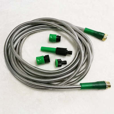 金属水管外购保护套+快接金属水管 双扣金属直喷花园水管