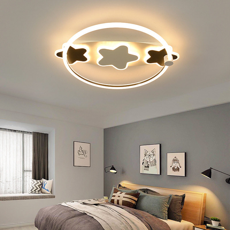 现代简约led卧室吸顶灯 北欧家用书房餐厅灯饰创意个性圆形客厅灯
