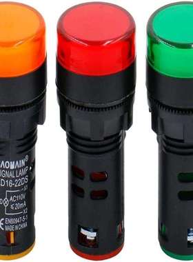 Baomain LED 指示灯导向灯 AD16 L22 20mA 22 毫米 0.8 英寸 绿色