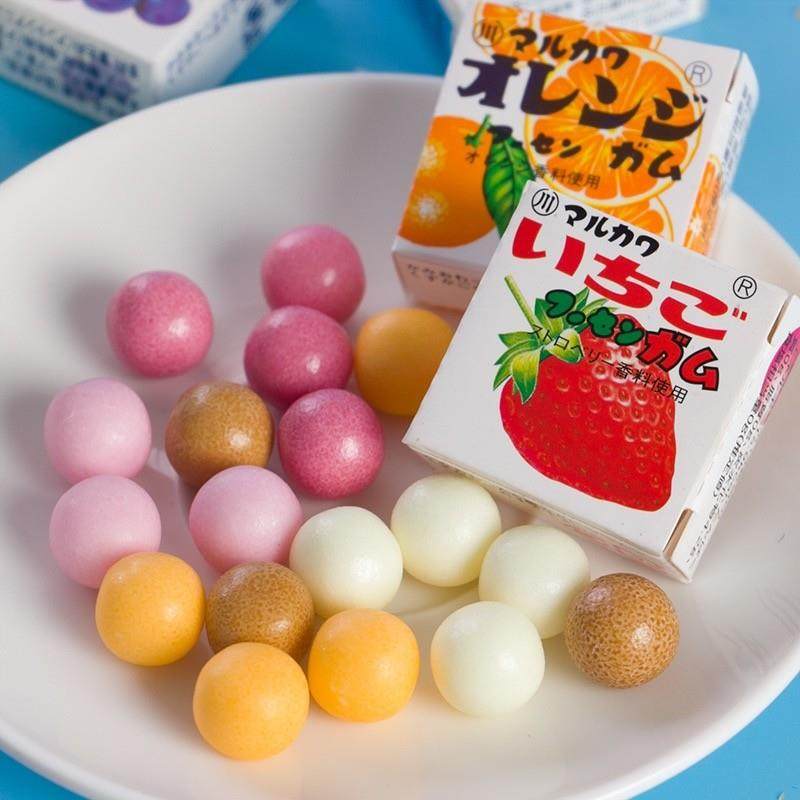 正宗日本进口 丸川水果什锦味口香糖果味葡萄甜橙苹 果草莓儿童零