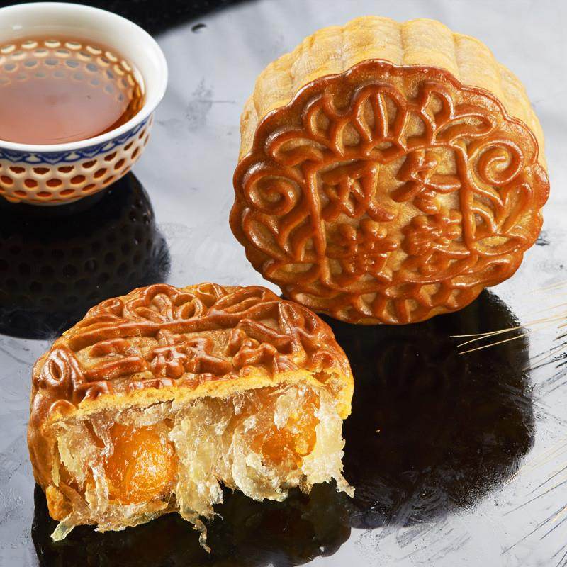 正宗台山冬蓉月饼正宗蛋黄冬翅广东老式双黄素月饼中秋