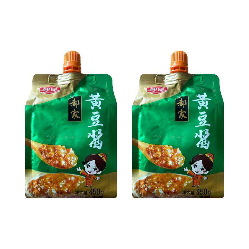新日期450克黄豆酱绿袋熟