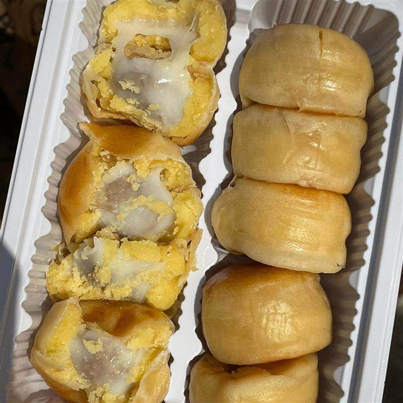 新日期芋相莲福建芋泥莲子饼老式传统糕点冰皮绿豆早餐零食点心休