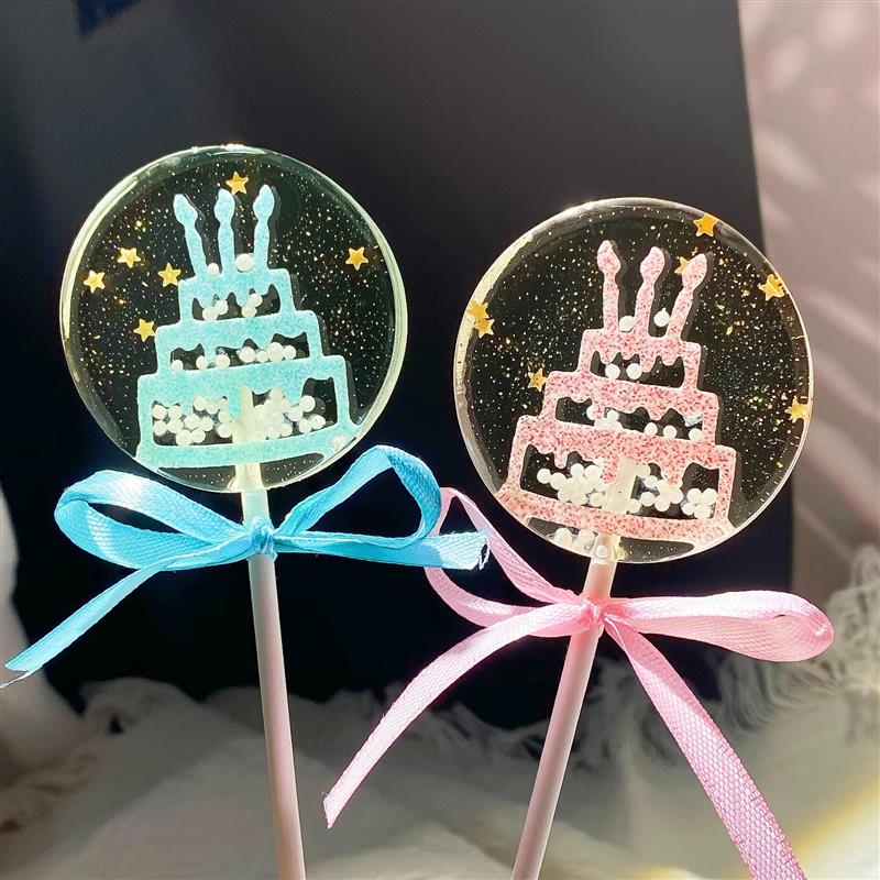 新货生日蛋糕棒棒糖蜡烛糖