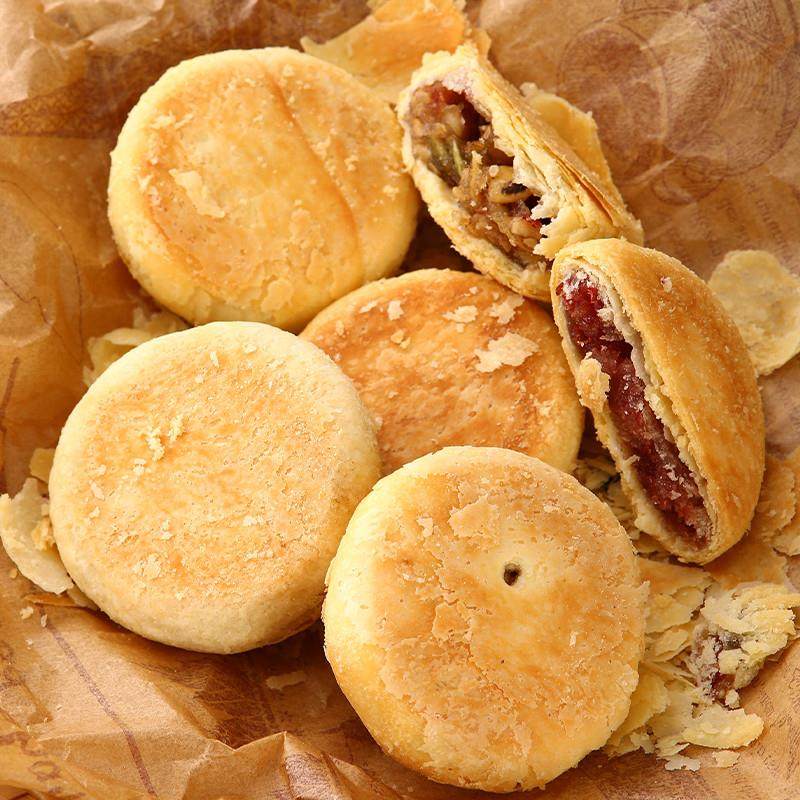 正宗月饼苏式传统工艺酥饼小吃五仁玫瑰豆沙黑麻休闲 办公