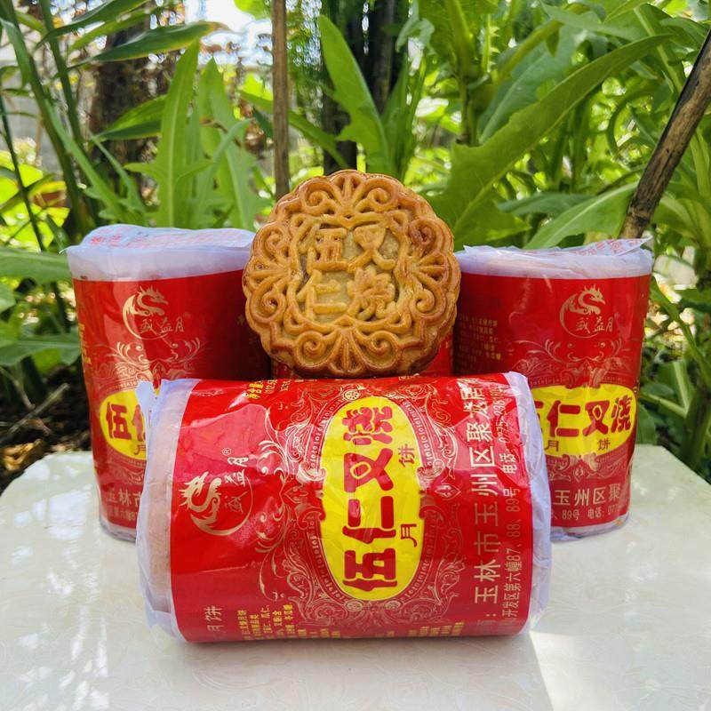 正宗广西玉林五仁叉烧月饼传统老式纸筒装莲蓉口味五仁广式月饼45