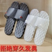 夏季 水晶拖鞋 透明浴室洗澡防滑居家室内加厚底熟胶不臭脚舒适凉鞋