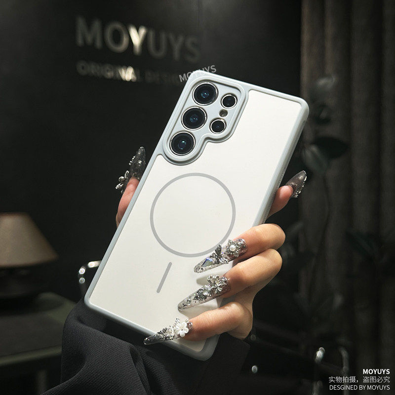 适用三星s26ultra手机壳磨砂s25ultra轻薄保护套s24ultra磁吸散热s23ultra高级感s26/s25/s24男女生磨砂肤感