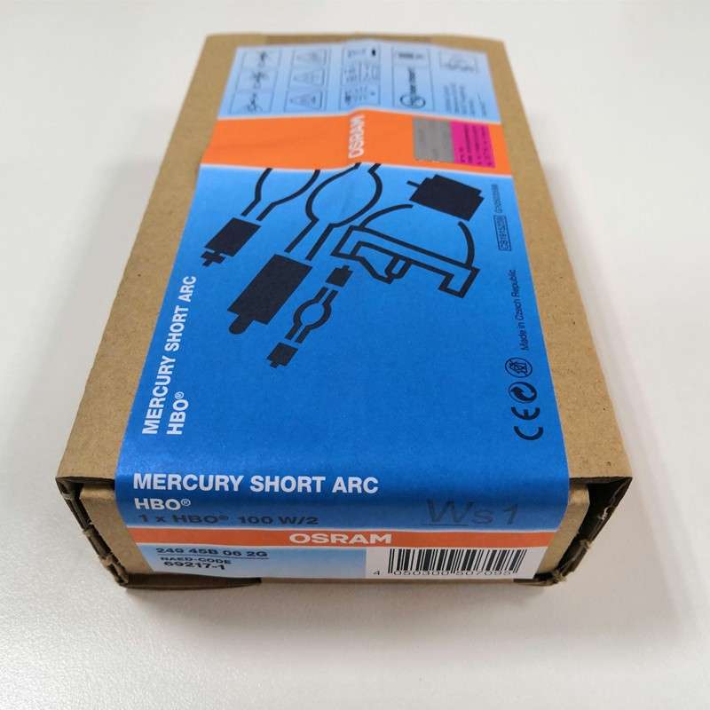 欧司朗OSRAM HBO 100W/2奥林巴斯BX51 IX71荧光显微镜短弧汞灯泡