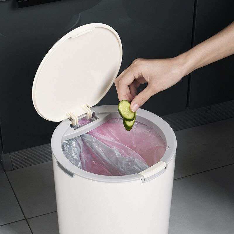 塑料按压式垃圾桶弹盖创意分类卫生间收纳桶家用翻盖式垃圾桶