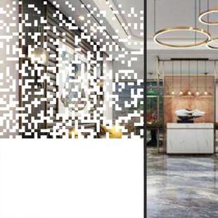 马赛克渐变膜单向玻璃贴膜渐变贴纸橱窗玻璃装饰膜黑色玻璃膜