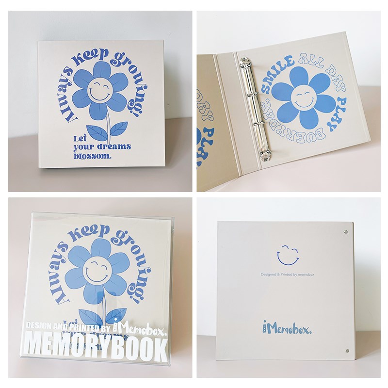 memobox复古笑脸花儿童相册插页式3寸5寸6寸宝宝纪念册大容量影集