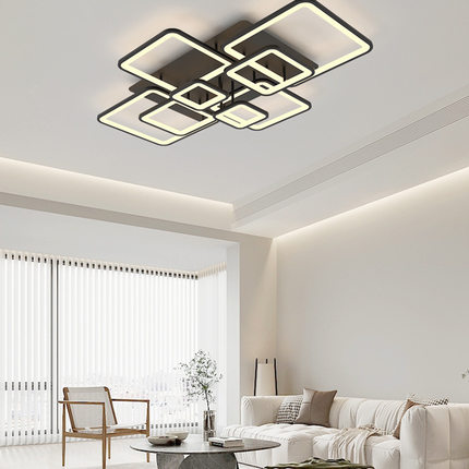 LED客厅灯 简约现代吸顶灯北欧卧室灯2023年新款正方形大厅灯具