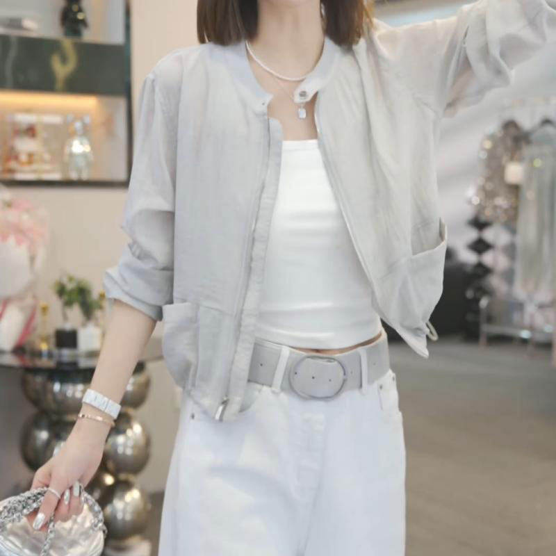 小众女装薄款防晒衣外套女款2026年夏季新款小个子开衫外搭棒球服