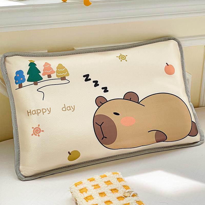 A类冰丝儿童枕头带枕套3-6岁以上小宝宝专用枕芯学生夏日凉感整头