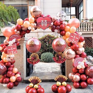 饰婚庆场景布置酒店开业生日婚房婚礼用品迎宾 气球拱门支架结婚装