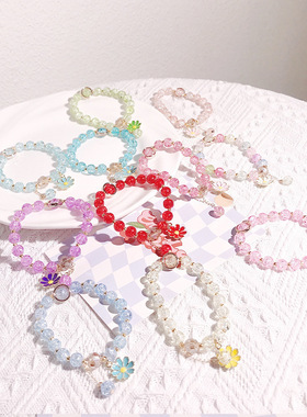 Bracelet手串小雏菊爆花晶手链女学生闺蜜手链珠小众设计森系手环