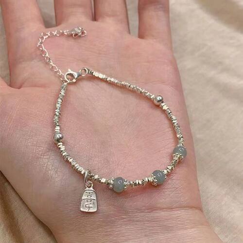 Bracelets Gifts不规则碎银几两手链福牌中式国风复古小众设计