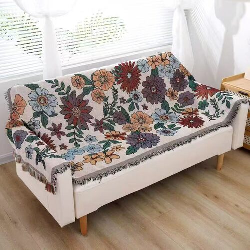 Home Decor Sofa Cover露营毯沙发巾盖布沙滩巾 沙发巾拍照背景布