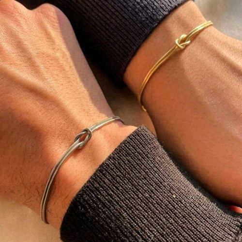 Lover Bracelet欧美打结个性手链2件套创意简约时尚轻奢情侣手链