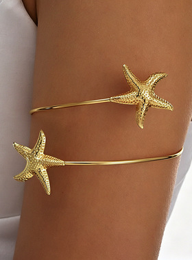 Arm Ring Jewelry Gifts时尚宽边海星臂环轻奢简约个性光面臂环