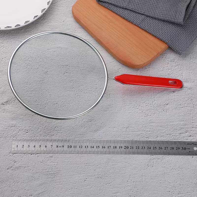 18cm红柄网漏 家用厨房用品精品油格油捞网漏勺2元店现货