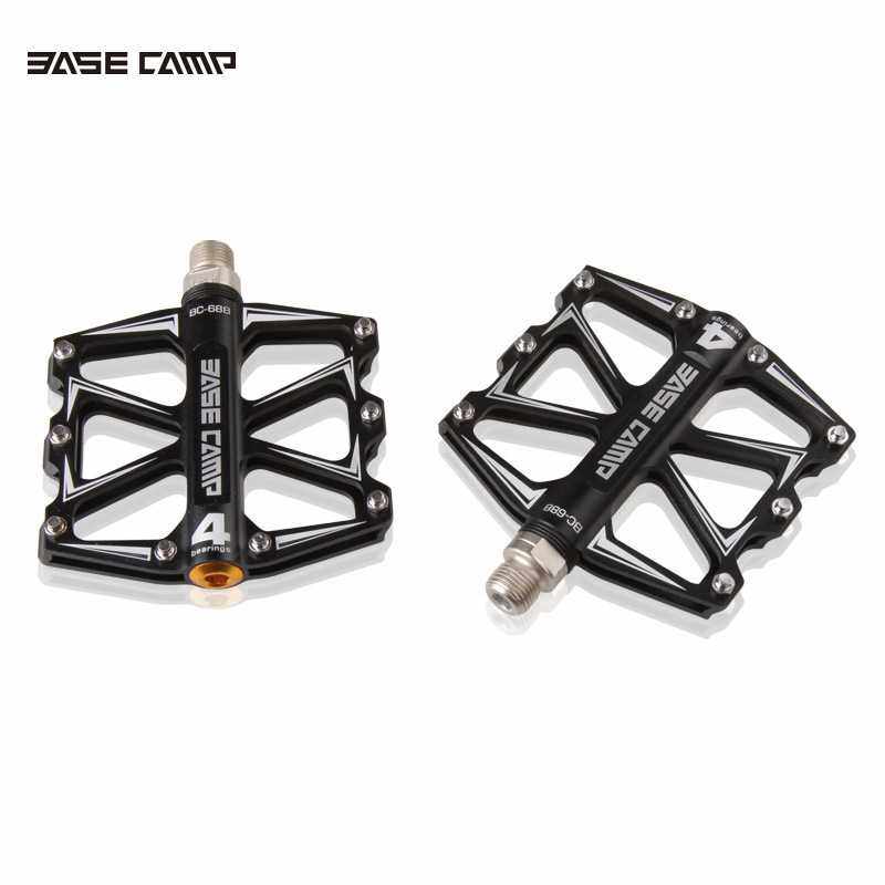 自行车脚踏 4培林轴承铝合金防滑加大加宽脚踏板通用骑行装备