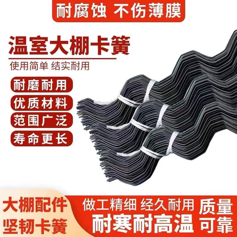 大棚卡簧卡槽卡簧厂家直销大棚浸塑北京卡簧卡丝防风必力特压膜簧