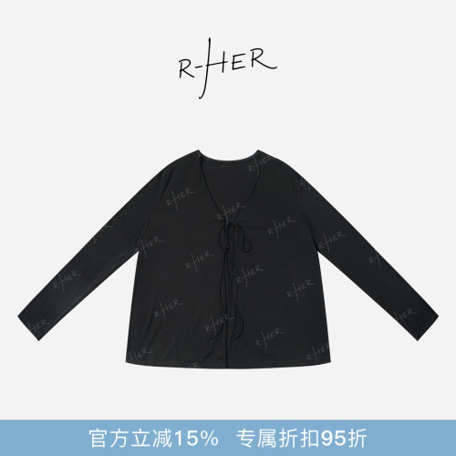RHER STUDIO“Daily小系带”春夏新款显瘦薄款百搭休闲长袖S519S