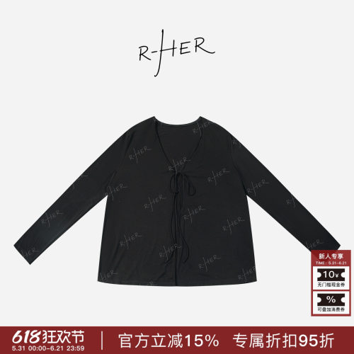 RHER STUDIO“Daily小系带”春夏新款显瘦薄款百搭休闲长袖S519S