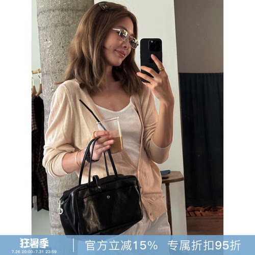 RHER STUDIO“软糯羊绒”超细30羊绒70羊毛混纺工艺软糯开衫ZS001