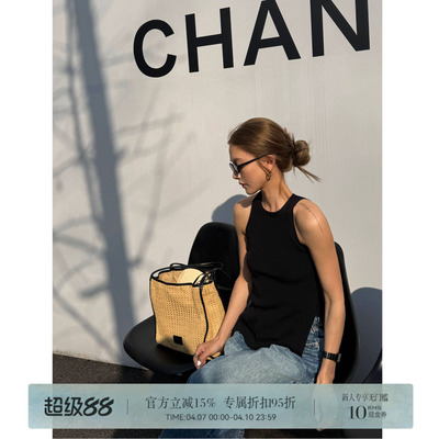 RHERSTUDIO夏季开衩宽松背心