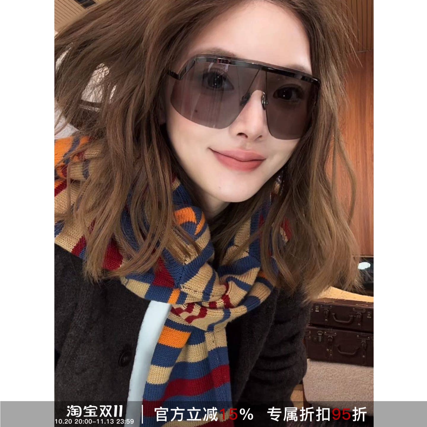 RHER STUDIO 一体式大框防晒护目太阳镜时尚遮阳墨镜O5118