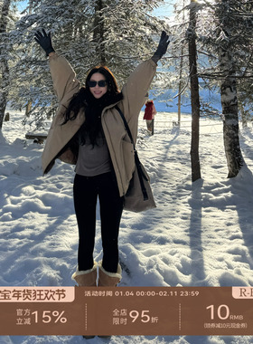 R-HER【巴恩棉服】于Moli 巴恩风派克棉服复古加厚90鹅绒服外套女