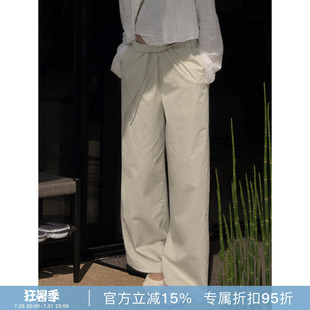 RHER STUDIO“直筒神裤”夏季高腰显瘦透气舒适廓形休闲长裤K0048
