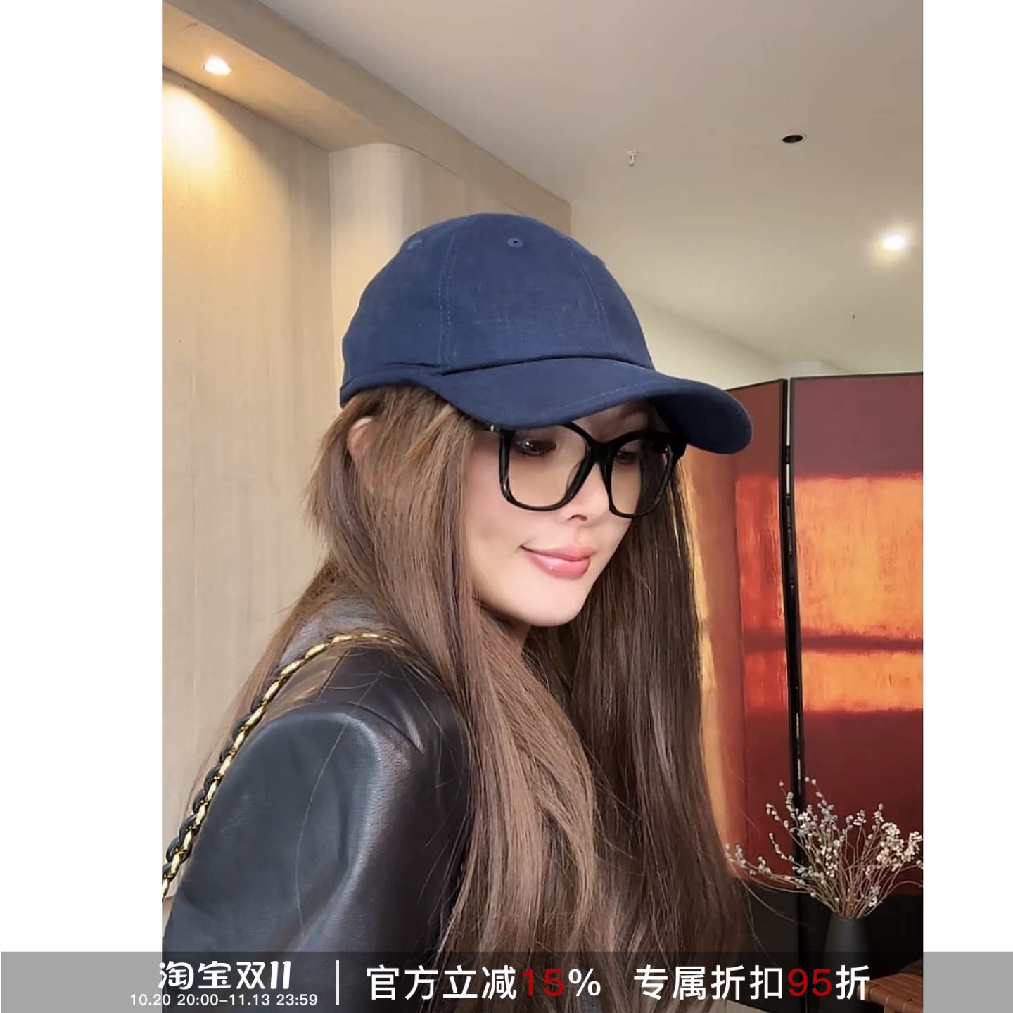 R-HER日式亚麻牛皮透气棒球帽
