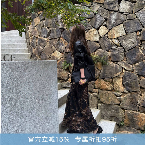 R-HER原创复古镂空显瘦薄款重工时尚气质蕾丝拼接连衣裙L3236
