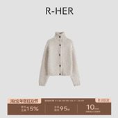 高领棕织 HER 设计气质高领针织小众独特慵懒毛衣RC25102019