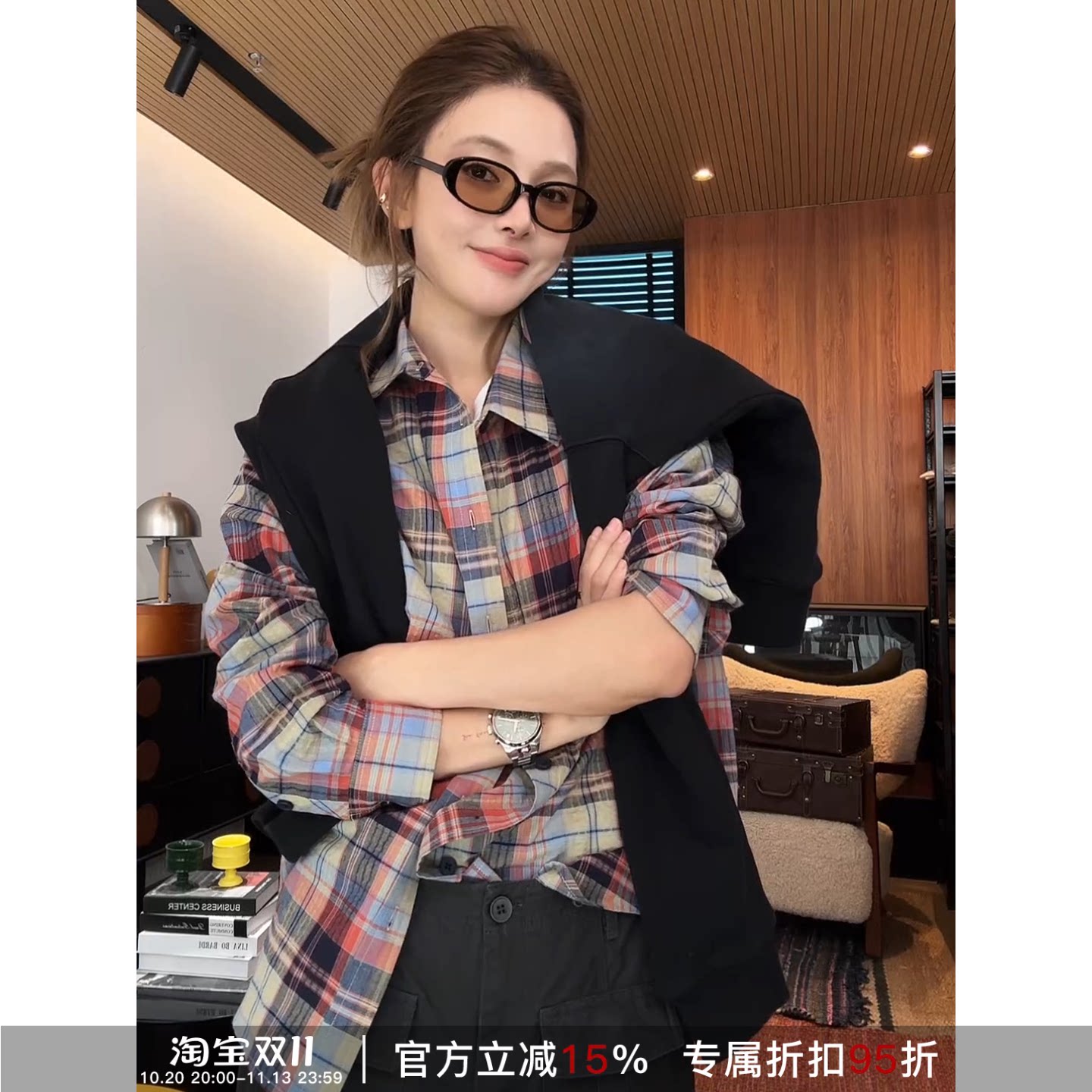 RHERSTUDIO格子衬衫外套C6007