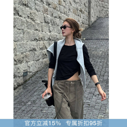 暖叙轻衫圆领长袖修身显瘦T恤