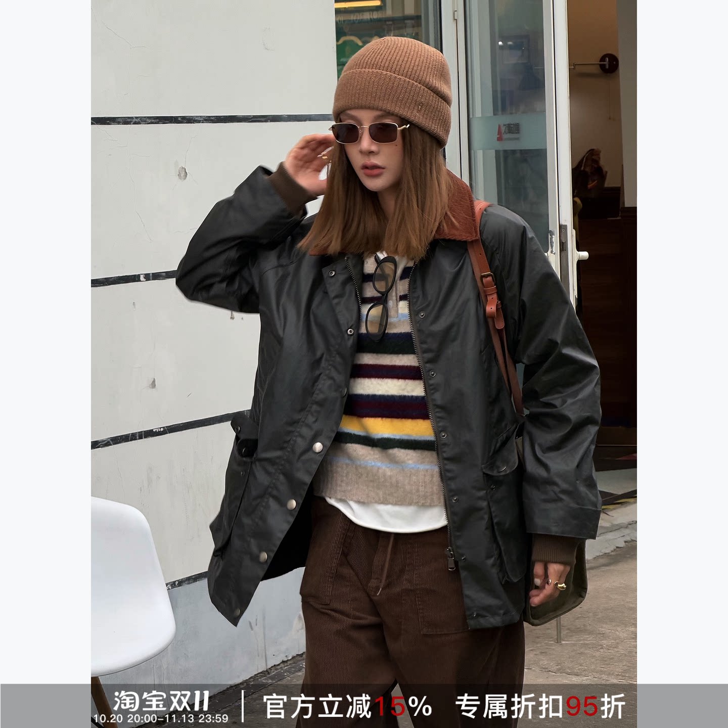 RHER STUDIO“耶鲁”英式复古老钱风猎装女款休闲工装外套W0026