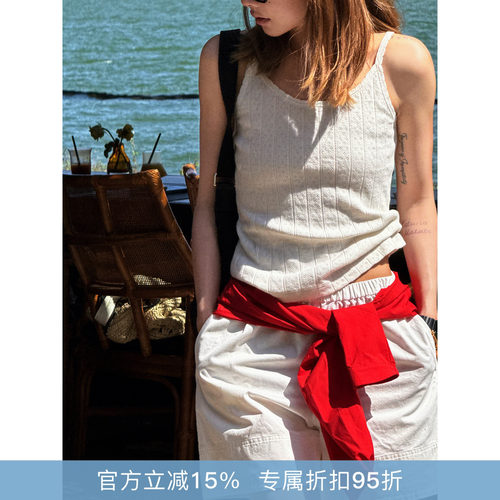 RHER STUDIO“纯棉闲裤”夏季新款高腰显瘦百搭宽松休闲短裤K2566